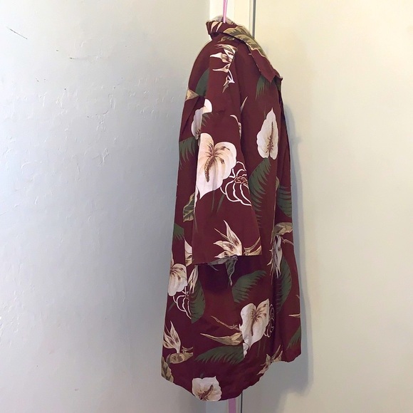 🎁Like New Vintage Made in Hawaii Men's Red Burgundy Button Down Shirt- XL - Picture 6 of 8